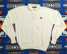 VTG 90s Polo Ralph Lauren Polo Golf Cable Knit Longsleeve Polo Sweater XL
