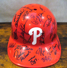 MLB - Philadelphia Phillies Autographed Helmet (51 autos.) - EXCELLENT - VINTAGE