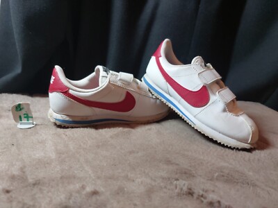 Nike Cortez Basic SL Slipper Weiß/Rot Schuhe 904767-103 UK Kinder Größe 13 EUR 31,5