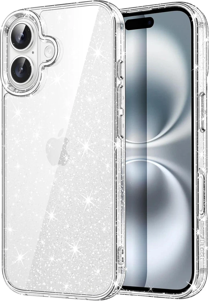 Coque pour iPhone 16 Pro/ 16 Pro Max/16 Plus - Coque à Paillettes Transparent - Photo 4/4