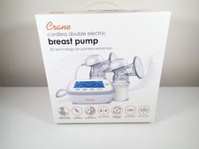 New Crane Deluxe Cordless Electric Double Breast Pump Color - White B