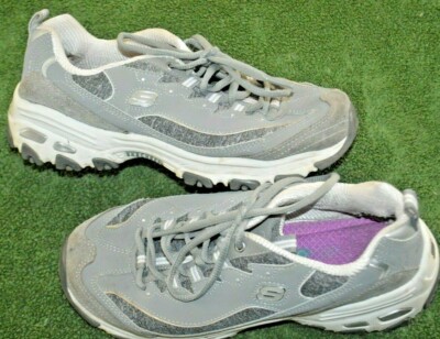 Womens size Skechers D'Lites Gray memory foam