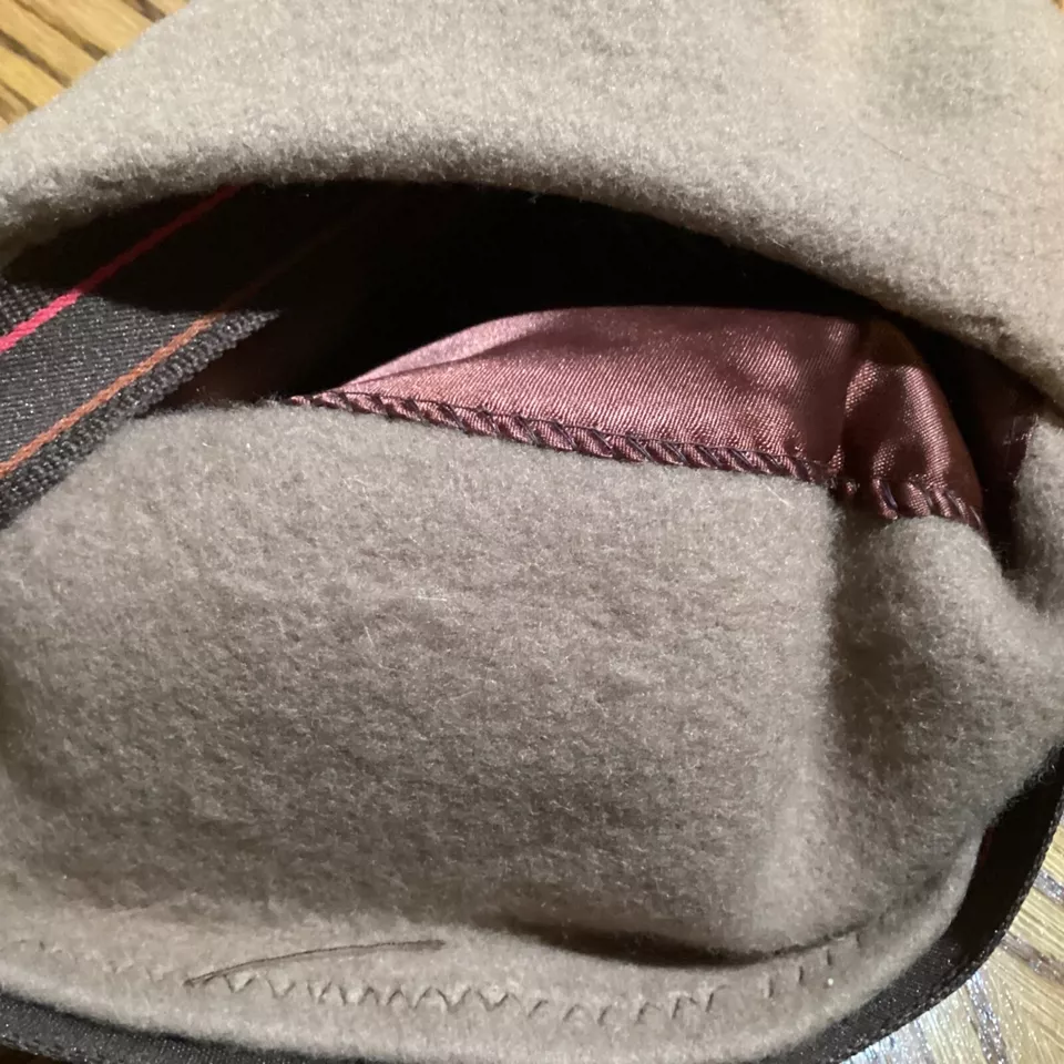 Vintage KANGOL Beret Hat Mens XL 100% Virgin Wool Kangaroo Tan Made in England - Image 4 of 4