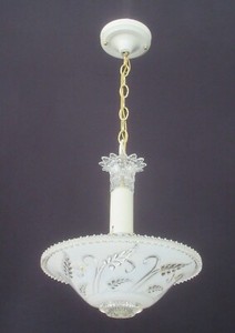 Vintage 3 Chain Chandelier Rewired Restored Light Fixture