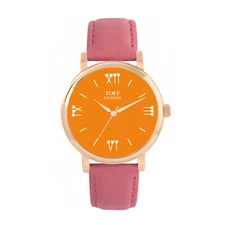 Toff London TLWS-30713 Ladies Orange Darts Batons Watch