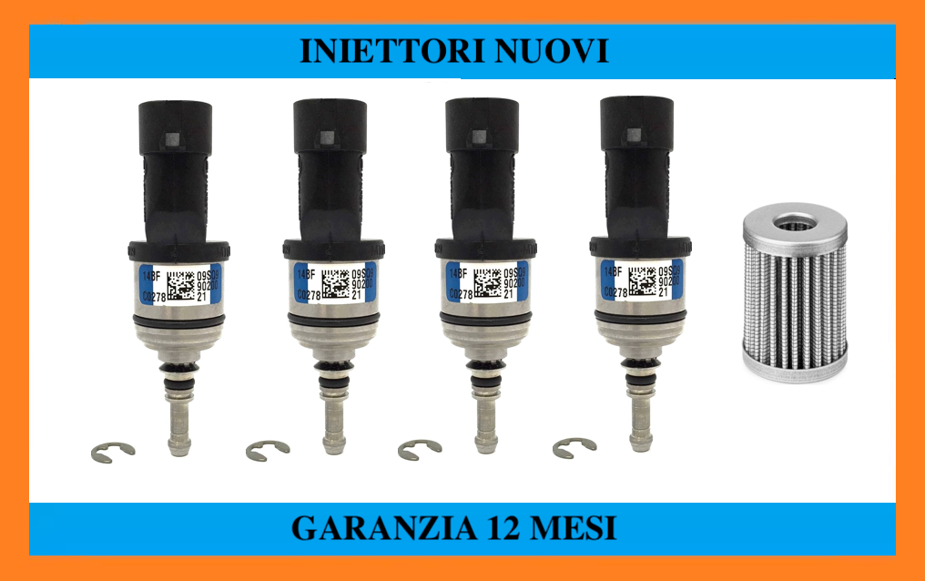 4 INIETTORI PER BRC 09SQ99020021G BLU GPL CON SEEGER NUOVO TIPO - Foto 9