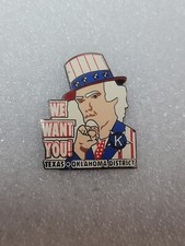 Kiwanis International We Want You Uncle Sam Texas Oklahoma District Lapel Pin