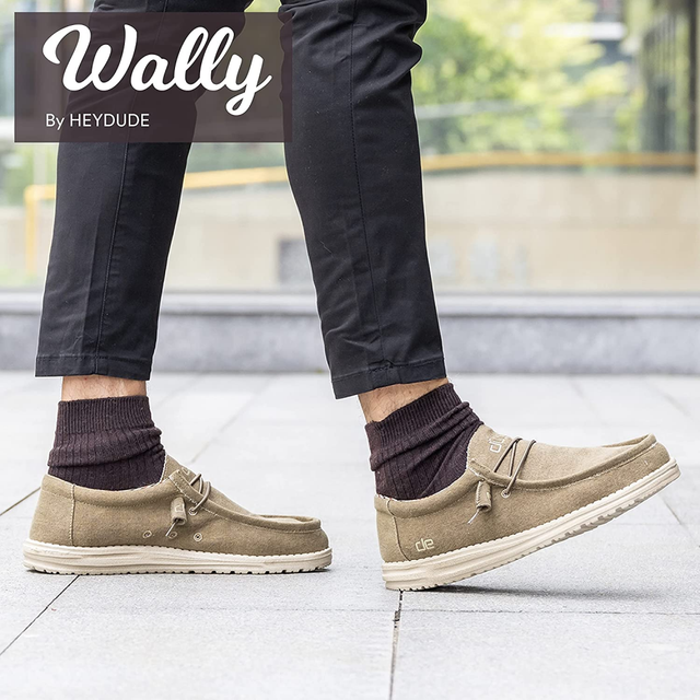 Hey Dude Mens Shoes Wally Canvas Nut 