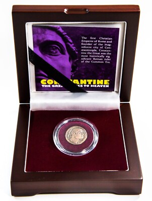 Constantine the Great:  Eyes to Heaven  Roman Bronze AE Coin Deluxe Box w COA