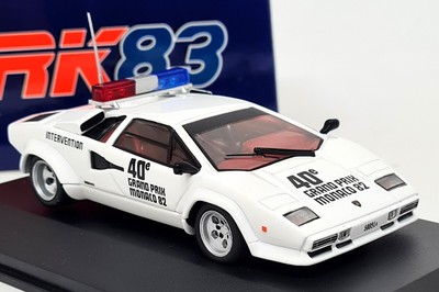 Werk83 1/43 - Lamborghini Countach Monaco GP F1 Pace Car 1982 White Diecast Car