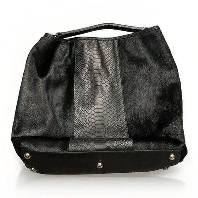 Gianni Chiarini Bag Purse Shoulder Strap Genuine Leather Calf Cow Italy Black
