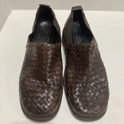 Donald J. Pliner Men’s Black Woven Leather Slip-On Loafers Donald Pliner Men main image 3