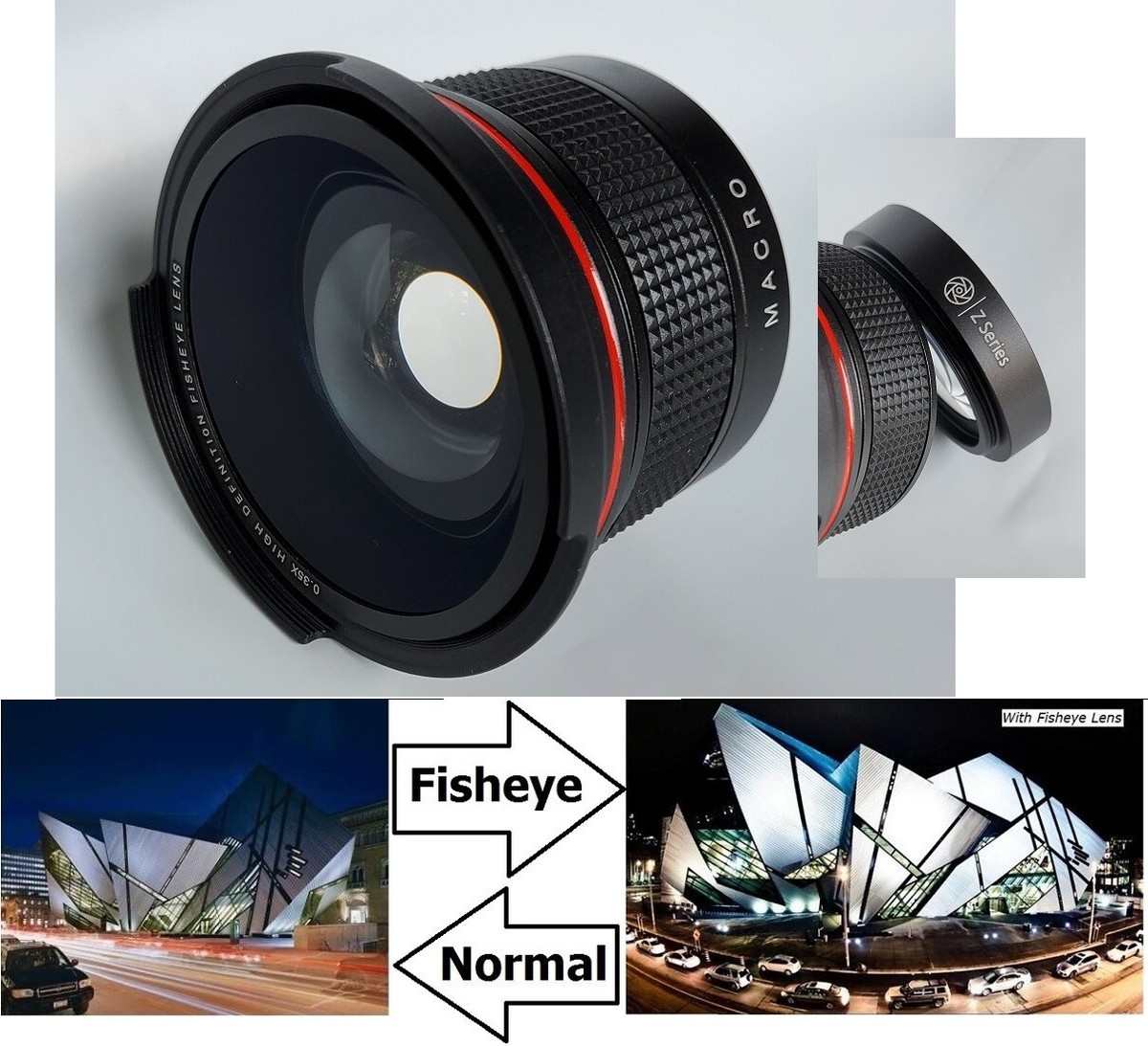 Hi Def grandangolare 0,43x con obiettivo macro per Canon