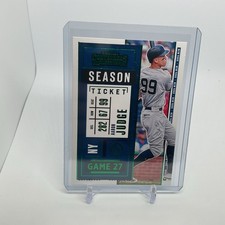 2020 Panini Contenders Aaron Judge Season Ticket Green #54 New York Yankees