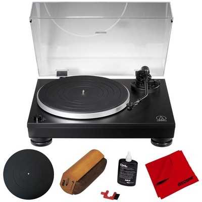 Audio-Technica AT-LP5X Fully Manual Direct Drive Turntable w/ Accessories Bundle