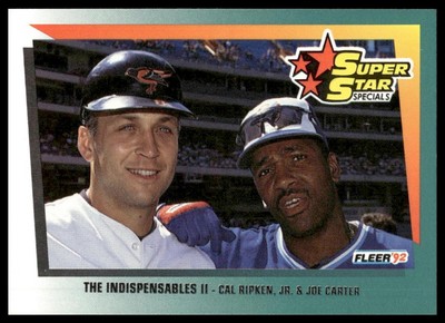 1992 Fleer #703 The Indispensables II (Cal Ripken, Jr. / Joe Carter)