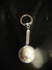 Vintage 1964 John F Kennedy Half Dollar 90% Silver Coin Keychain IN GREAT SHAPE