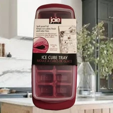 Joie Purple 14 Ice Cube Tray Mold Spill Proof Lid Flip and Fill Tab BPA-Free 