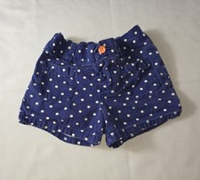 Carters Girls shorts dark blue with white dots and orange button size 5
