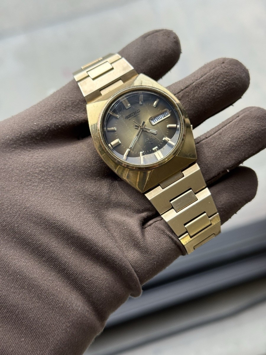 Seiko Automatic DX 17 Jewels 6106-7729 70s Gold & Brown Dial