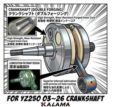 KALAMA Crankshaft for Yamaha YZ250 YZ 250 03~...