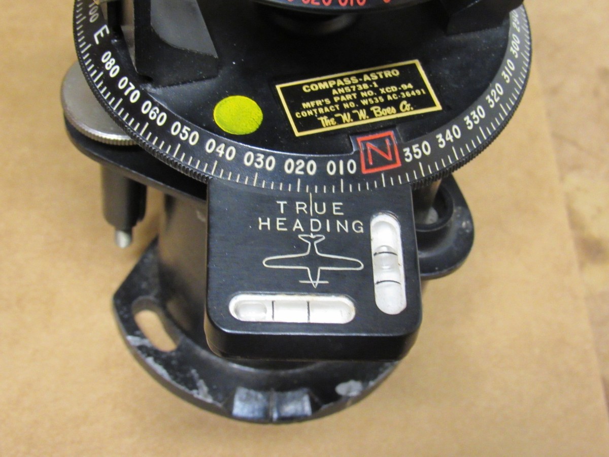 W. W. Boes Co. Astro Compass, Model AN5738-1. World War II Compass