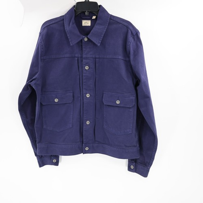 #ad #ad J CREW Canvas Jacket Mens large Blue duck Canvas garment dyed Chore Barn pockets $79.99