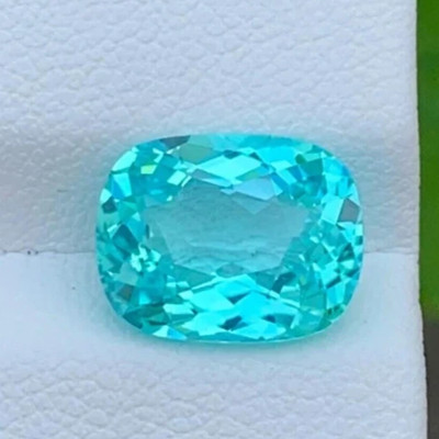 40 Ct GIE Certified Natural Paraiba Tourmaline Neon Blue Cushion Loose Gemstone