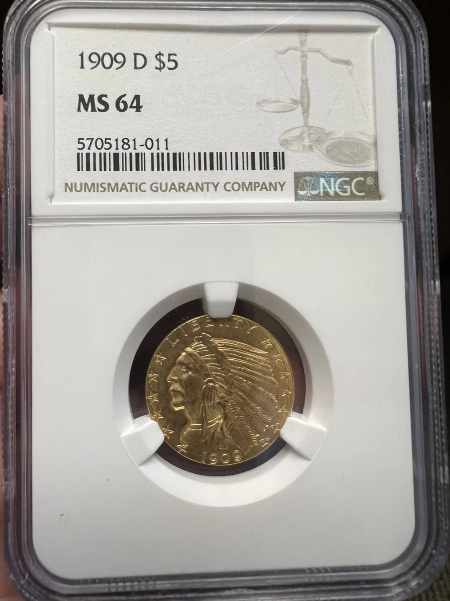 1909 Year Half Eagle $5 US Gold Coins (Pre - 1933) for sale | eBay