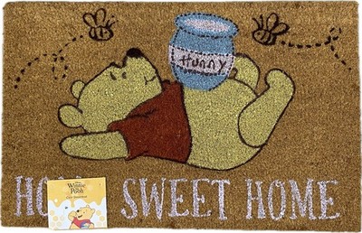 RARE Disney Winnie the Pooh Honey Bees Outdoor Coir Door Mat, 18  x 28 