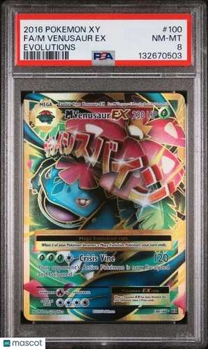 2016 Pokemon XY Evolutions M Venusaur EX Fa Evolutions PSA 8 100/108