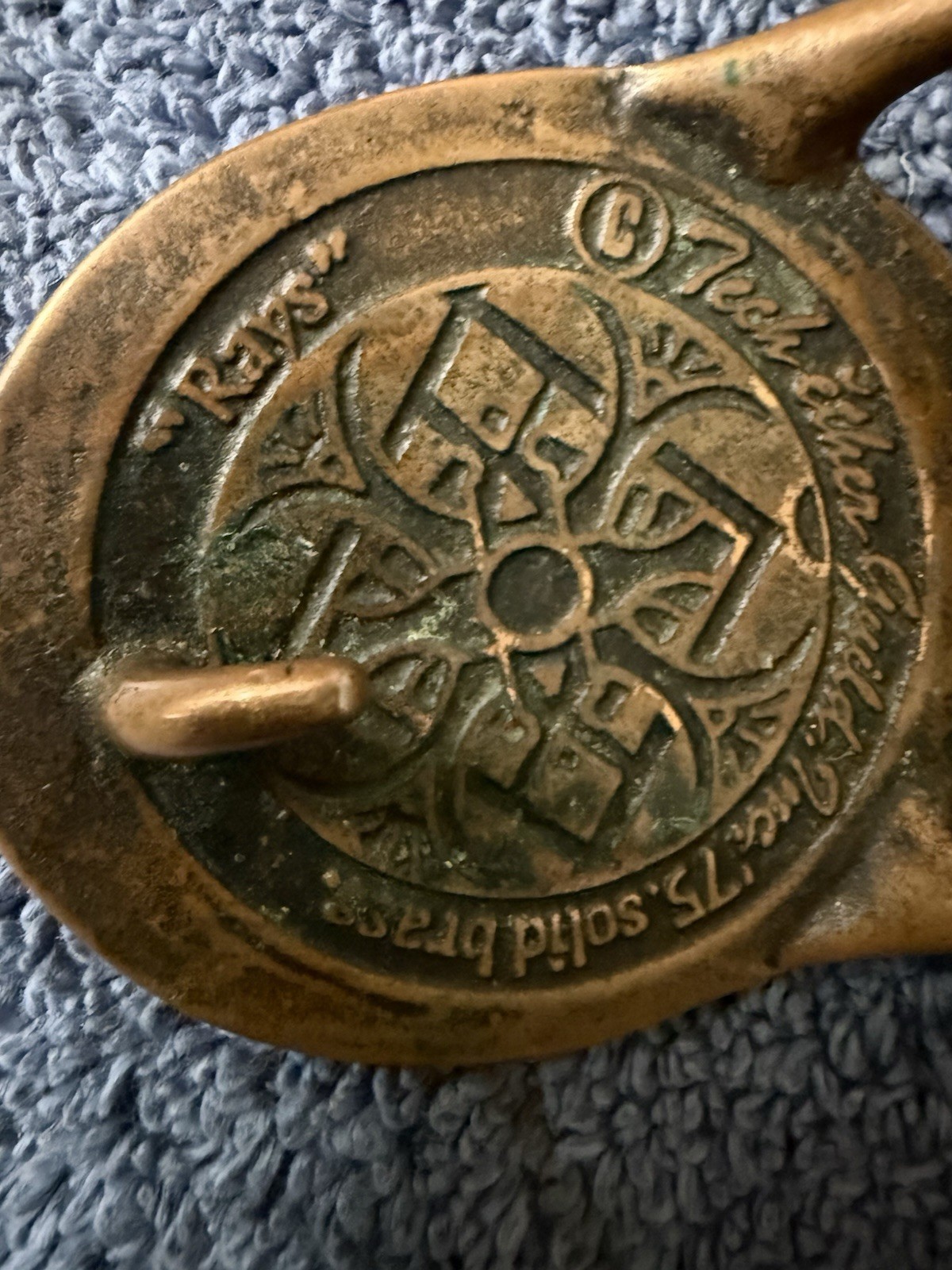 Tech Ether Guild Rays 1975 Belt Buckle Solid Bras… - image 24