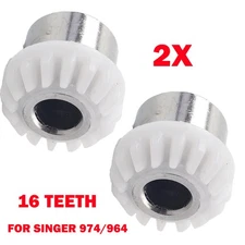 2PC BELT SHAFT(Top Vertical) Gear For Singer 974/964 Umbrella Gear Household US