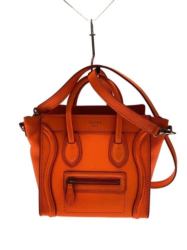 CELINE Handbag Luggage Nano Shopper Leather ORN Used