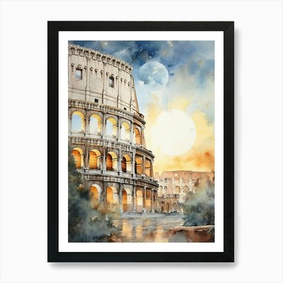 Gladiator's Glory: Roms Kolosseum gerahmtes Wandbild Poster Leinwanddruck Bild