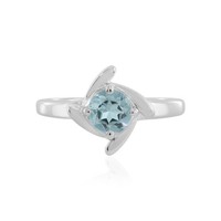 Cavill Ring Sterlingsilber Himmelblauer Topas 0,88Ct Damen Echtschmuck Platin