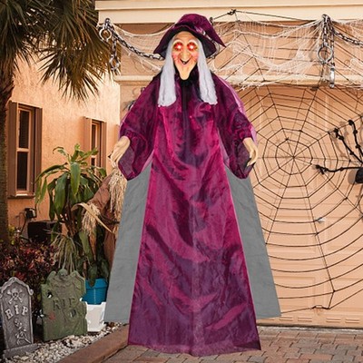 Hängende animierte Hexe Halloween Dekoration 70 Zoll Lebensgroß für gruselige Labyrinthe