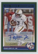 2024 Score Rookies Green Signatures Frank Gore Jr #395 Auto 0md