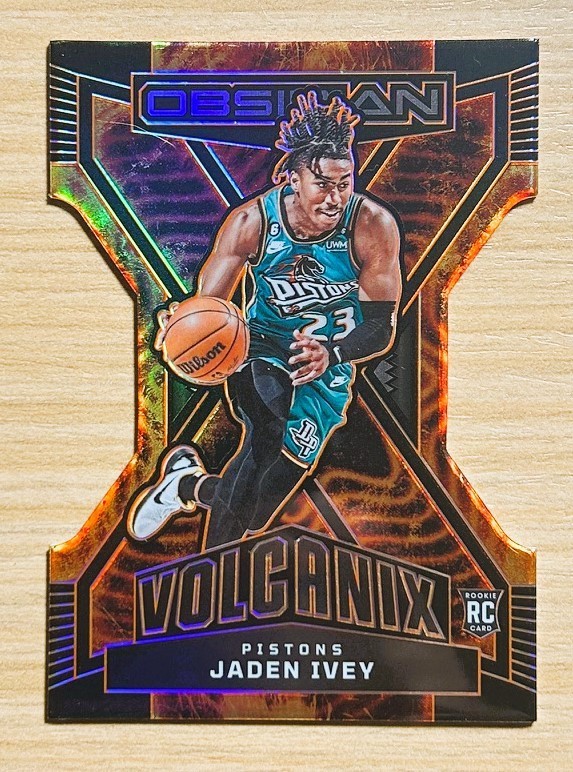 2022-23 Panini Obsidian Jaden Ivey VOLCANIX SSP Case Hit RC, Detroit Pistons