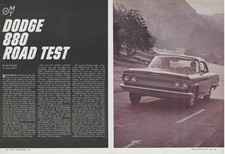 1964 Dodge 880 Custom 2 Door Convertible Vintage Magazine Road Test Article Ad 1964 Dodge 880 Custom 2 Door Convertible Vintage Magazine Road Test Article Ad