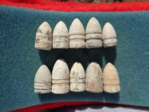 10 Different Various Confederate & Union Civil War Bullets J