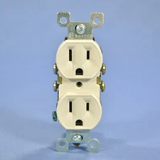 Leviton Light Almond Duplex Receptacle Outlet 15A 125V NEMA 5-15R Bulk 5320-T