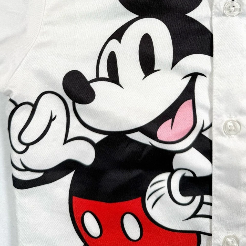 Camisa hawaiana con botones Disney Junior para niños pequeños Mickey Mouse 4T ropa de resort Foto 4 de 4
