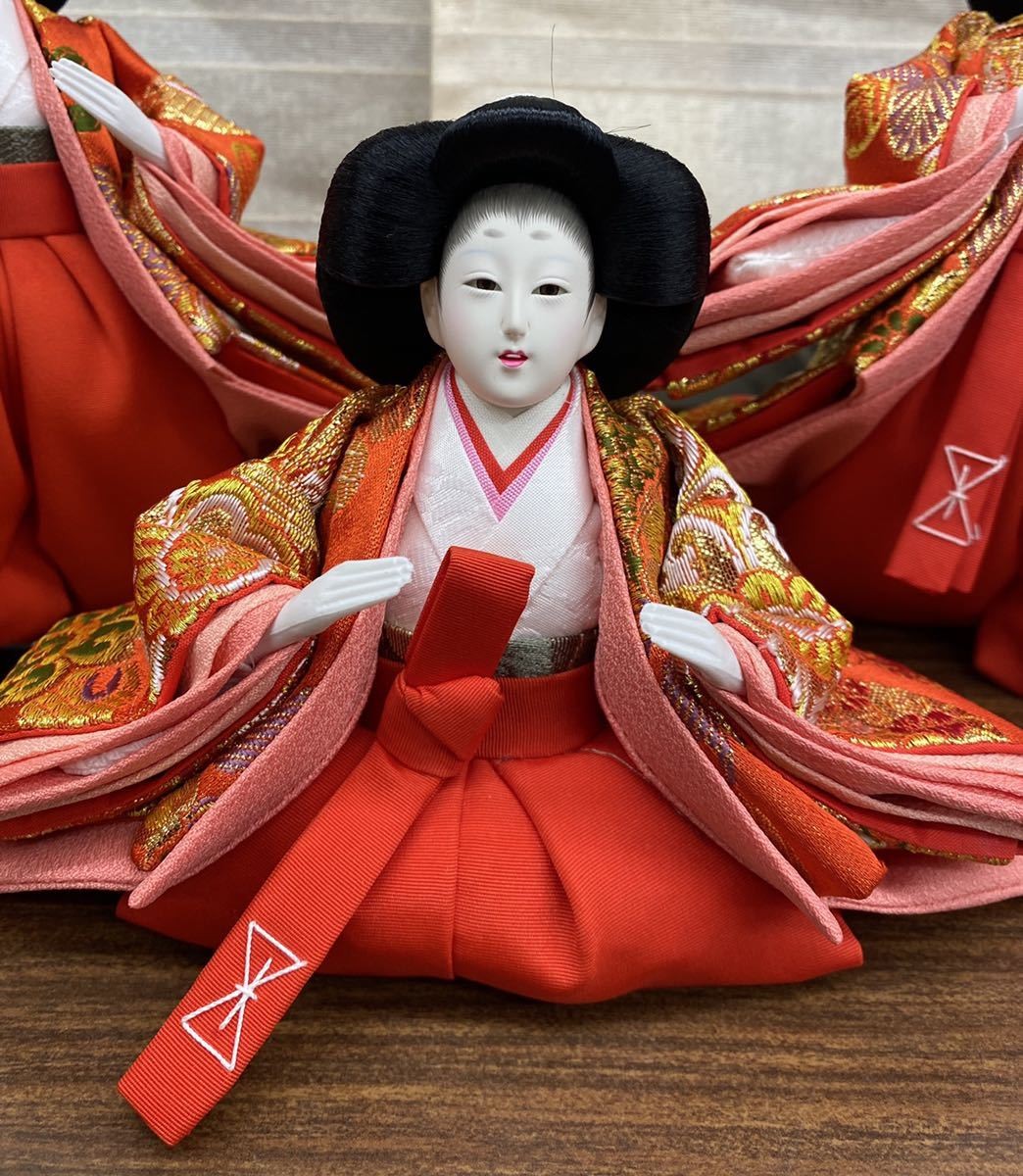 Japanese Hina dolls, Three official ladies, Japanese dolls