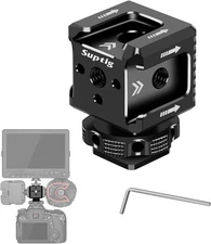 3 Port Cold Shoe Mount with 1/4" Thread Camera Cage