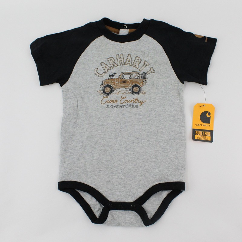 Carhartt Cross Country Adventures Black and Gray One Piece Baby's Size 24M