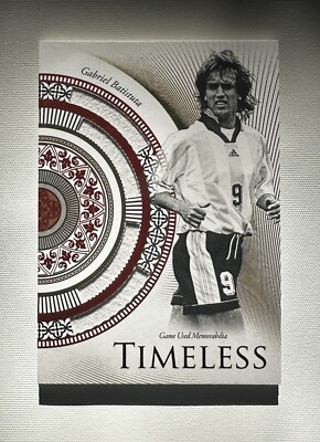 2022 Futera Unique Gabriel Batistuta Timeless numbered 01/07 game worn patch. 