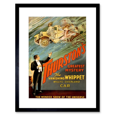 Theatre Thurston Magician Vintage Advert Vanishing Whippet Framed Print 12x16''