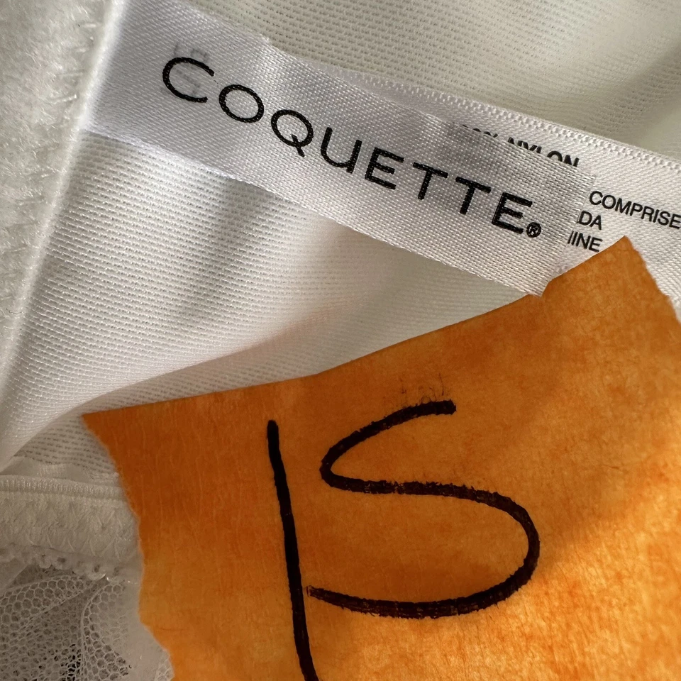 Кокетка 2 шт. женщин с белым кружевом Кокетливый бюстгальтер Chemise белье L новый - Изображение 4 из 4