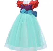 mermeid princess dress  Girls Dress For Kids Halloween Cosplay Party For 3-4T